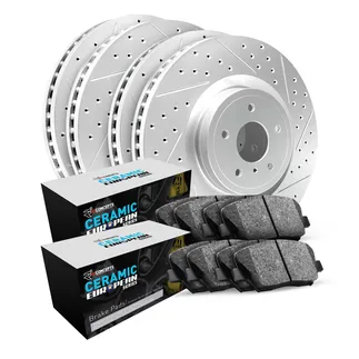 R1 Concepts WBTN2-63005 Brake Rotors - Carbon Coated - D/S W/ Euro Ceramic Pads